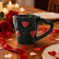 thumbnail image 6 of Valentine's Day Couple Mugs Set of 2 - Romantic Heart Themed Ceramic Coffee Mugs for Couples Gift, Ideal for Opening Gift Activities,Black, 6 of 6