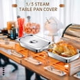 thumbnail image 5 of 8Pcs Stainless Steel Steam Table Pan Lids 1/3 Size, Commercial Food Pan Covers with Handle and Slot Design, Buffet Chafer Lid for Catering Hotel Restaurant Food Warmer, 5 of 5