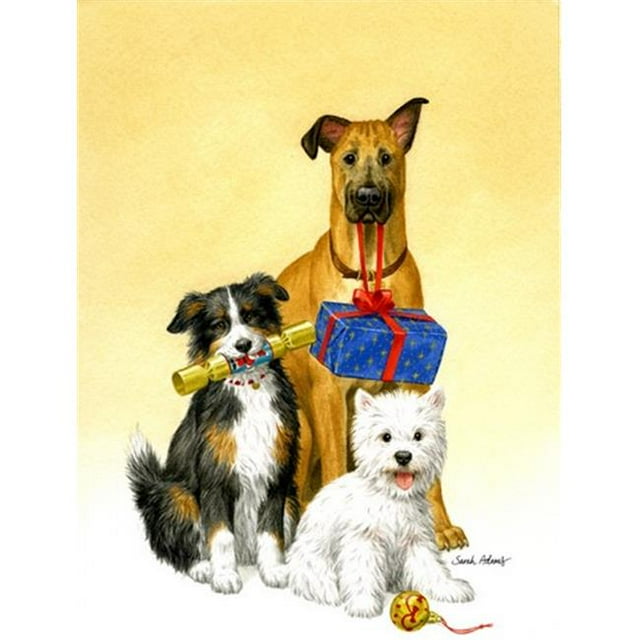 Carolines Treasures ASA2168GF Westie- German Shepherd And Aussie Flag Garden Size
