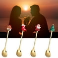 thumbnail image 5 of TERGAYEE 4PCS Stainless Steel Christmas Spoon Gift Set,Xmas Coffee Spoon Dinner Forks Dessert Spoon Stirring Spoon Ice Cream Spoon Creative Tableware Gift,Holiday Party Supply, 5 of 7