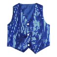 thumbnail image 1 of Gilet de Costume Pailleté Unisexe Coloré Enfants Sans Manches Gilet à Paillettes pour Fête, 1 of 11