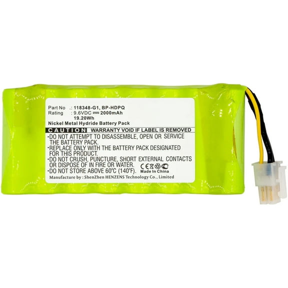 Batteries N Accessories BNA-WB-H8481 Equipment Battery - Ni-MH, 9.6V, 2000mAh, Ultra High Capacity Battery - Replacement for Dranetz 118348-G1, BP-HDPQ Battery