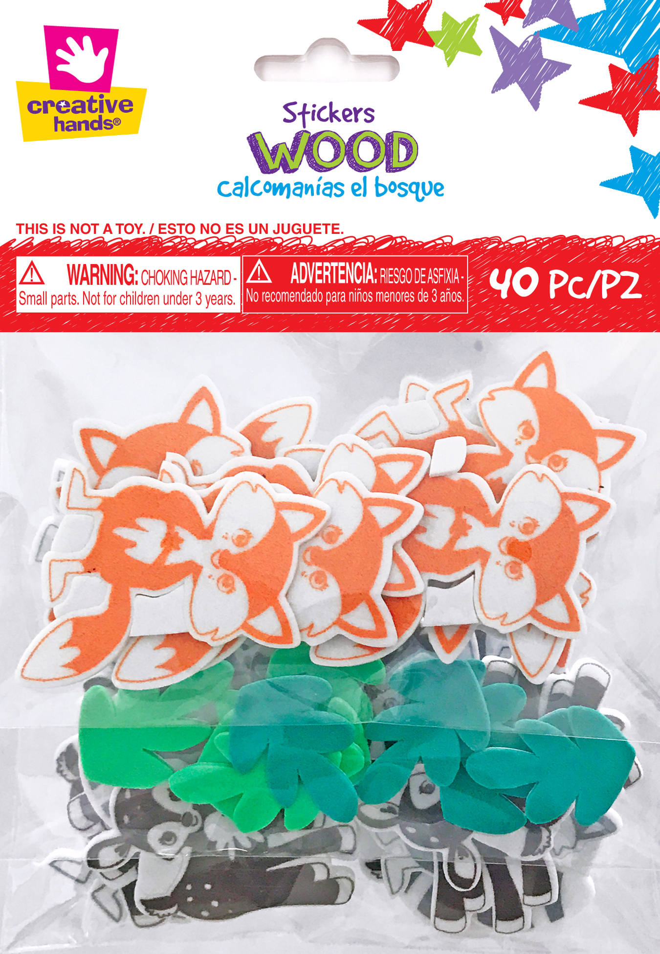 Foam Stickers 40/PkgWoods