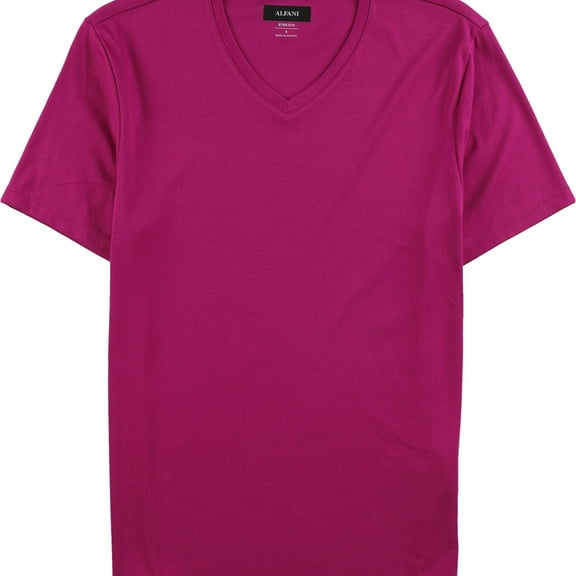 Alfani Mens Soft Touch Stretch Basic T-Shirt, Pink, Small