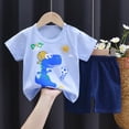 thumbnail image 2 of HCNTES Toddler Boys Outfit Sets- Short Sleeve Soft Casual Kids Summer Clothes T Shirts and Shorts Set Cute Cartoon Print T Shirt Tops Shorts Baby Boy Outfits, 2 of 4