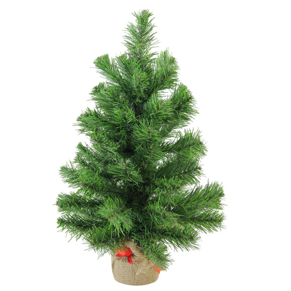 18" Pine Artificial Christmas Tree in Burlap Base