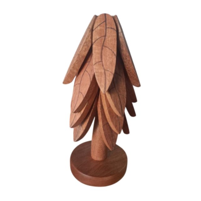 Posavasos de madera con forma de , salvamanteles de madera con soporte, juego de manteles plegables para mesa, agarraderas para ollas calientes, Juego de 4 piezas