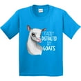 thumbnail image 3 of Inktastic Easily Distracted by Goats Cute Goat Youth T-Shirt, 3 of 5