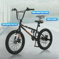 thumbnail image 6 of SPATIAL 20" BMX Bicycle,Fits Rider for 4'3" - 5'4", Dual Disc Brakes BMX Bikes,2 Pegs Single Speed Bike, 6 of 8