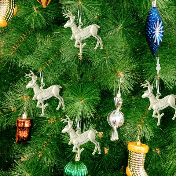 LOLIPPYY 30Pcs Christmas Golden Reindeer Decorations, 1.8x1.2x0.08In Holiday Ornaments for Tree and Home