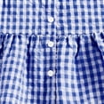 thumbnail image 4 of Gubotare Summer Girls Outfit Girls 2 Piece Outfits Short Sleeve Ruched Drawstring Crewneck Tops and Wide Leg Pants with Pockets Tracksuit Set 4T 5T (Blue,4-5 Years), 4 of 6