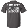 thumbnail image 2 of Fair Game Custom Fire Rescue T-Shirt Personalized Firefighter Graphic Tee-Charcoal-M, 2 of 4