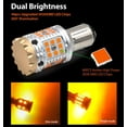 thumbnail image 3 of Lasfit 1157 2057 2357 LED Bulbs for Turn Signal Blinker Light, Built-in CANBUS Anti Hyper Flash, Plug & Play, Amber Color, 3 of 7