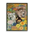 thumbnail image 5 of Industries Lion Couple Behind Tropical Florals Arabesque Pattern Black 24 in x 30 in Framed Painting Art Print, by Stupell Home Décor, 5 of 5