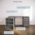 thumbnail image 4 of BELLEZE Trition L Shaped Computer Desk Home Office Corner Desk With Open Shelves And Drawers, Gray Wash, 4 of 7