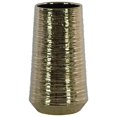 thumbnail image 1 of Vase Rond en Céramique avec Motif Peigné, Grand, Or, 1 of 1