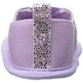 thumbnail image 2 of Luvable Friends Baby Girl Crib Shoes, Lavender Spark, 0-6 Months, 2 of 5