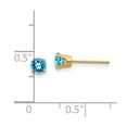 thumbnail image 3 of 14k 4mm December/Blue Topaz Post Earrings in 14k Yellow Gold, 3 of 3