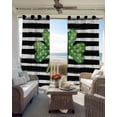 thumbnail image 6 of St. Patrick's Day Blackout Curtains for Bedroom Living Room Darkening Curtains 90 Inch Lucky Shamrock Grass Black Stripes Black Out Window Curtain Privacy Window Treatment Grommet Drapes 52"x90"x2, 6 of 9