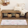 thumbnail image 4 of Pioneer Flower Floral Print Pattern Bathroom Rugs Mat, Non Slip Microfiber Bathroom Rug with Rubber Backing, Soft Mats for Bathroom Floor Tub Shower, 17"x47", 4 of 5