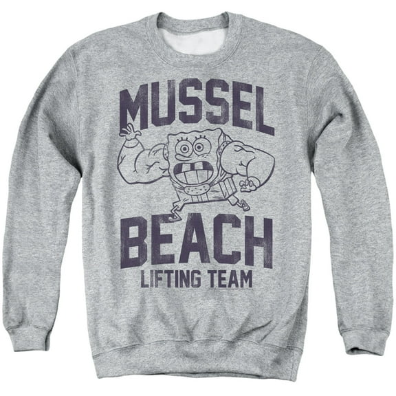 Spongebob Mussle Beach Lifting Team Unisex Adult Crewneck Sweatshirt
