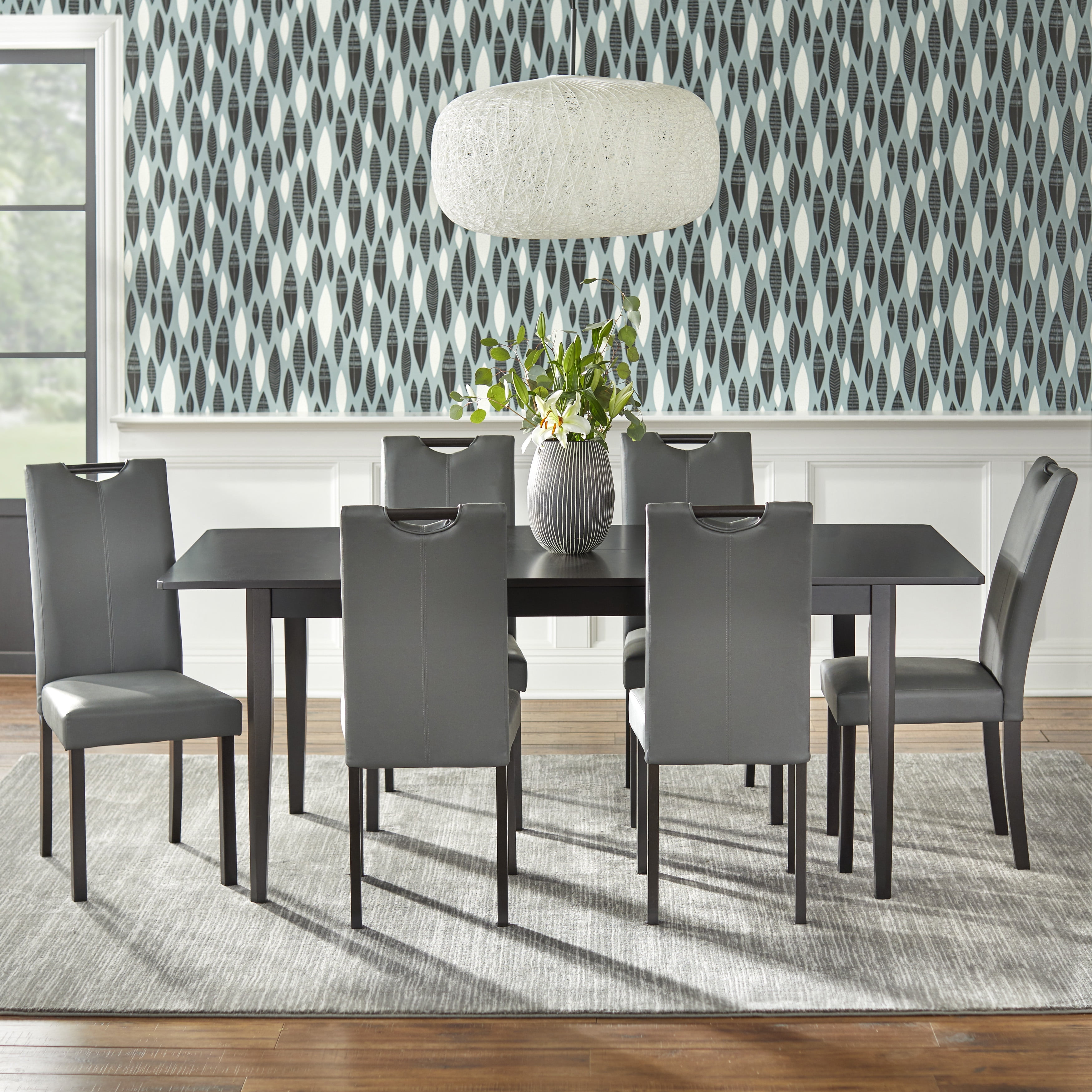 TMS Tilo 75" Indoor Butterfly-Leaf Dining Table, Wenge