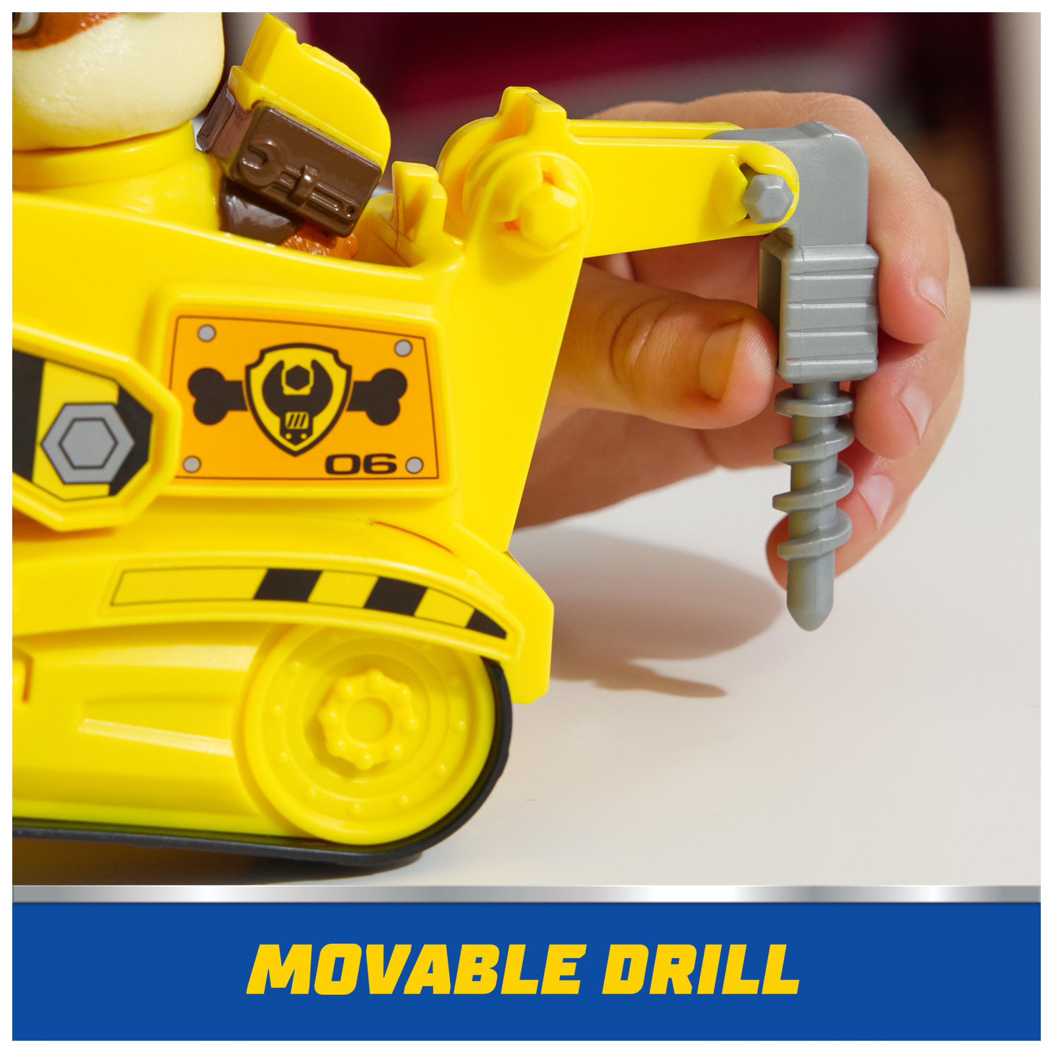 PAW Patrol Bulldozer Vehicle with Collectible Rubble Figure, Sustainably Minded Toys for Kids Ages 3+