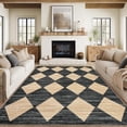 thumbnail image 3 of 9x12 Area Rug Trellis Rugs for Living Room,Washable Modern Trellis Carpet for Bedroom, Non Slip Low Pile Carpet for Home Office Decor, 3 of 7