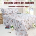 thumbnail image 6 of Duvet Cover Set Elegant Floral Bedding Shabby Grey Bird Flower Quilt Cover Set Vintage Farmhouse Bedding 100% Cotton Comforter Cover Set with Zipper Closure 3Pcs, King/California King Size, 6 of 18
