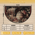 thumbnail image 3 of CURLYOOT Vintage Wine And Ripe Grapes Half Round Door Mat, Indoor Outdoor Entrance Rug, Semi Circular Area Rug, Non Slip Washable Absorbent Doormat, Laundry Room Rug 24'' x 36'', 3 of 7