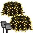 thumbnail image 1 of Cadena de luces solares Flechllary, 24 m, 200 LED, blanco cálido, IP65, 1 of 7