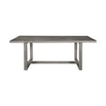 thumbnail image 3 of Vivid Outdoor Patio Dining Table in Gray Eucalyptus Wood, 3 of 10