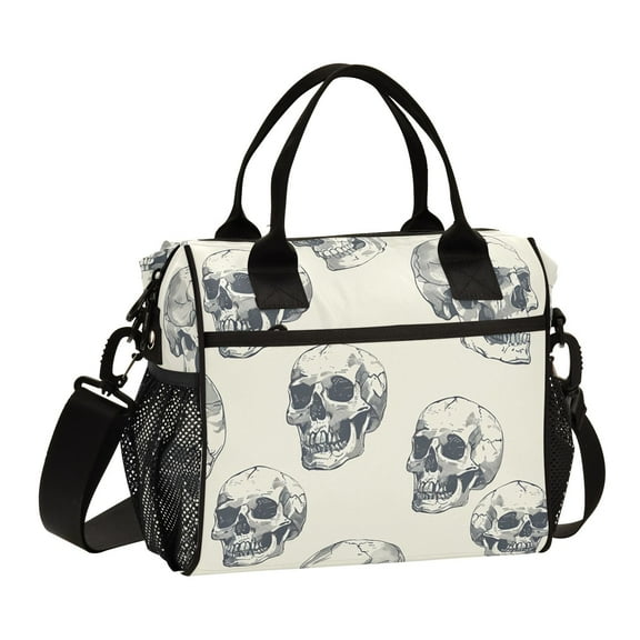 Skulls Cooler Bag Lunch Bag Soft Cooler Cooling Tote Insulated Lunch Box for Adult Men Women