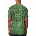 thumbnail image 2 of Halloween Green Snake Snakeskin Costume All Over Mens T Shirt Heather White X-LG, 2 of 2