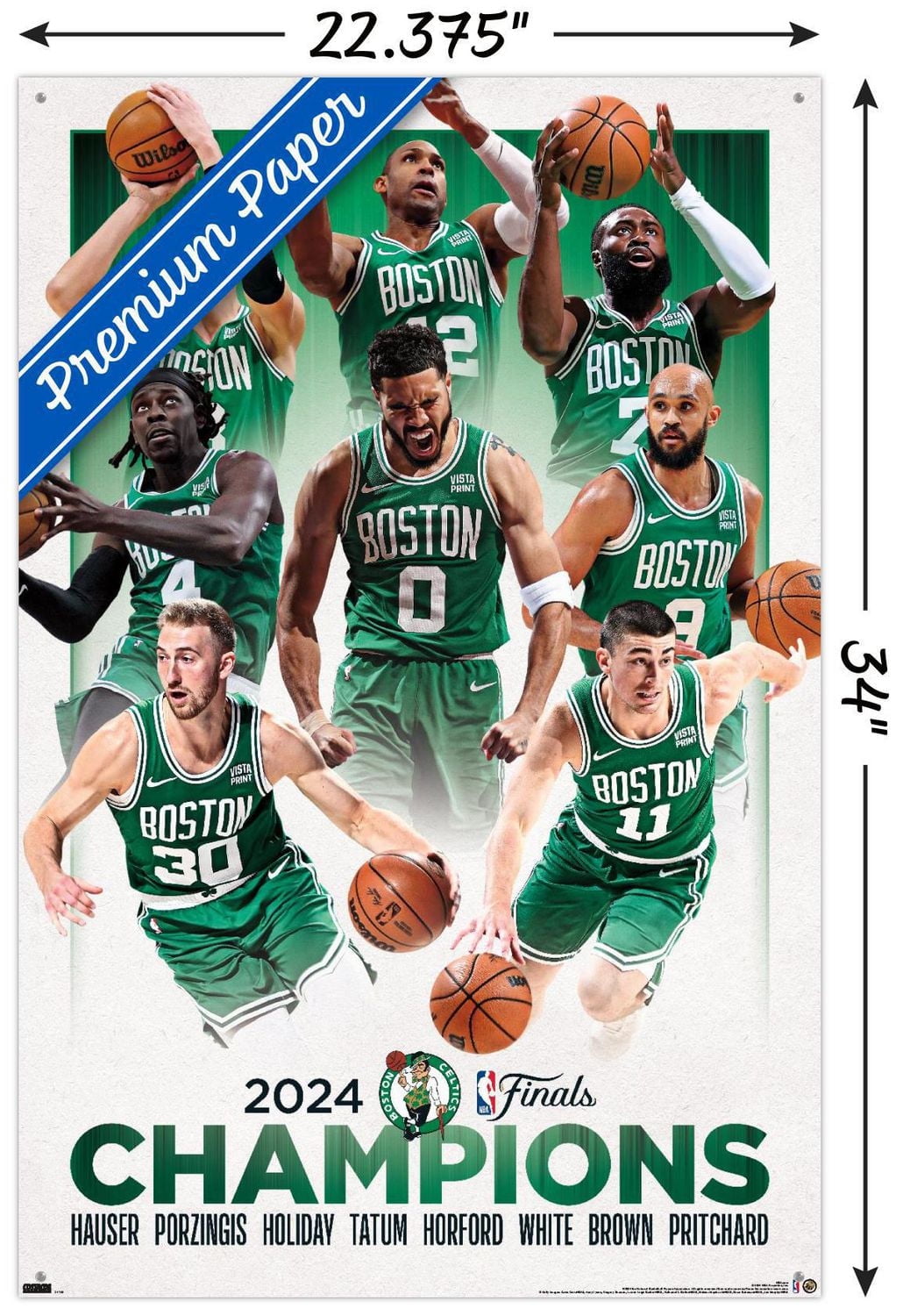 NBA Boston Celtics - 2024 NBA Finals Champions Wall Poster