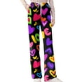 thumbnail image 5 of Youpwaven Women's Valentine's Day Glitter Heart Print Sleep Pants - Soft Pajama Pants for Women, Drawstring Waist Cute Loungewear for Valentine's Celebrations, 5 of 7