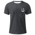thumbnail image 4 of Homenesgenics Mens Shirts Men Tops T Shirts for Man Summer Fashion Casual Men's Round Neck Printed T-Shirt Top Gray L, 4 of 4