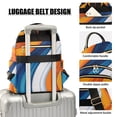 thumbnail image 3 of FORMRS Mini Backpack Purse for Women Travel Daypack Casual Shoulder Bag, Orange Abstract Wavy, 3 of 7