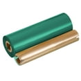 thumbnail image 1 of Unique Bargains 4.33'x295' (110mmx90m) Wax Thermal Transfer Ribbon, 1 Roll 1/2' Core Ink Out Barcode Ribbon with Core, Green, 1 of 6