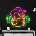 thumbnail image 5 of Handmadetneonsign Cowboy Rubber Duck Neon Sign, Cowboy Duck Neon Led Art Decor, Cowboy Wall Decor, 5 of 5