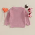thumbnail image 4 of Douhoow Infant Girl Valentine's Day Heart Sweater Baby Long Sleeve Knit Pullover Fall Knitwear, 4 of 9