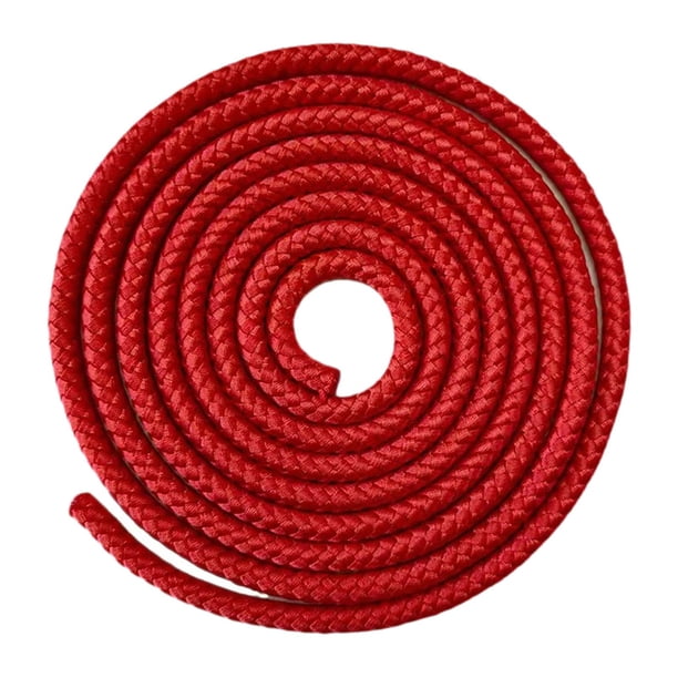 Cuerda de gimnasia rítmica versátil de 3 m de longitud, duradera y resistente. Herramientas de ejercicio. Rojo