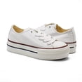 thumbnail image 5 of Victoria Girls Tribu Canvas Platform Trainers, White,13 M US, 5 of 7