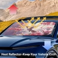 thumbnail image 3 of Yuyamidu Hummingbird Car Windshield Sun Shade Pink Flower Automotive Sunvisor Protector Foldable Front Window Car Sun Shade Blocks Heat and Sun, 3 of 7