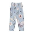 thumbnail image 5 of Kll Womens Blue Butterfly Print Pajama Pants Soft Pajama Bottoms For Women Cozy Lounge Pants, 5 of 9