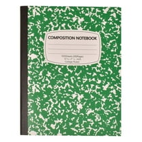 Composition Notebook, College Ruled Composition Book, Marble Composition Notebooks for Home Office Classroom Supplies, 100 Sheets per Comp Book, Hard Cover, Sewn Binding, 9.8" x 7.5", Green