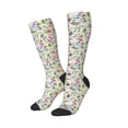 thumbnail image 2 of Fotbe Rabbit And Butterfly print Women's Men's Novelty Crew Socks Cotton Socks Knee High Socks for Walking,Running,Nurses,Pregnancy, 2 of 9