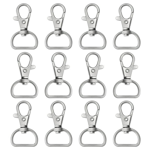 Raindrops Swivel Trigger Hook Lobster Clasp Silver for Bag Keychain 30Pcs