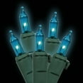 thumbnail image 2 of Vickerman 100 Teal Mini Light on Green Wire, 33' Christmas Light Strand, 2 of 2