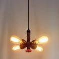 thumbnail image 2 of Kiven Plug in Industrial Pendant Light, Pulley Hanging Light 15FT Plug-in Cord and Dimmer Switch, Steampunk Ceiling Pendant Light for Bedroom Hallway Foyer,Copper Finish Bulb Not Included, 2 of 7